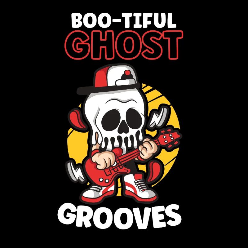 Lustiger Horror Spooky Guitar Gitarrist Ghostly