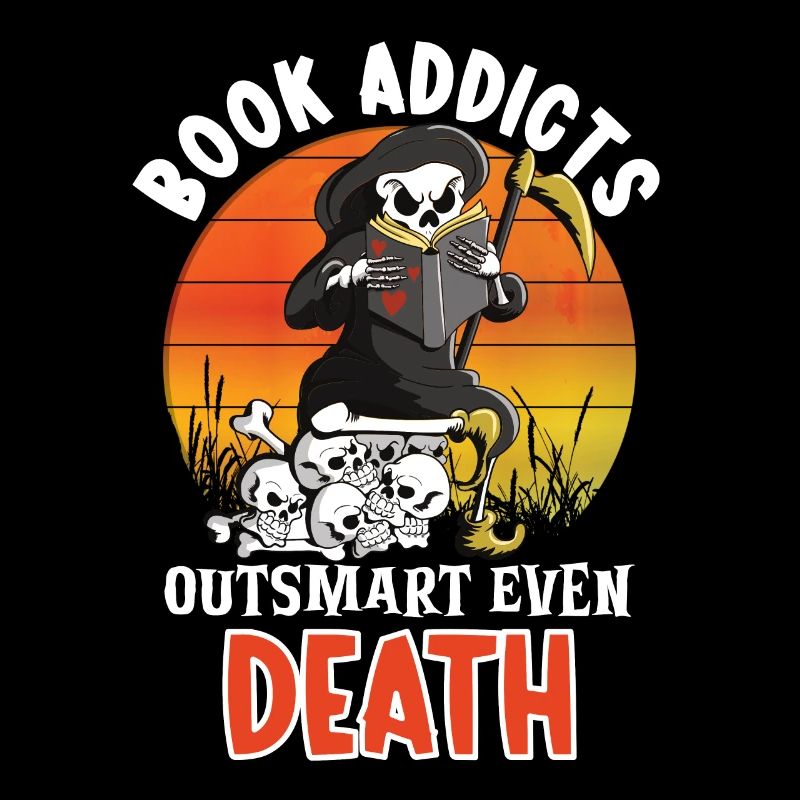 Reading Grim Reaper book lover literature,