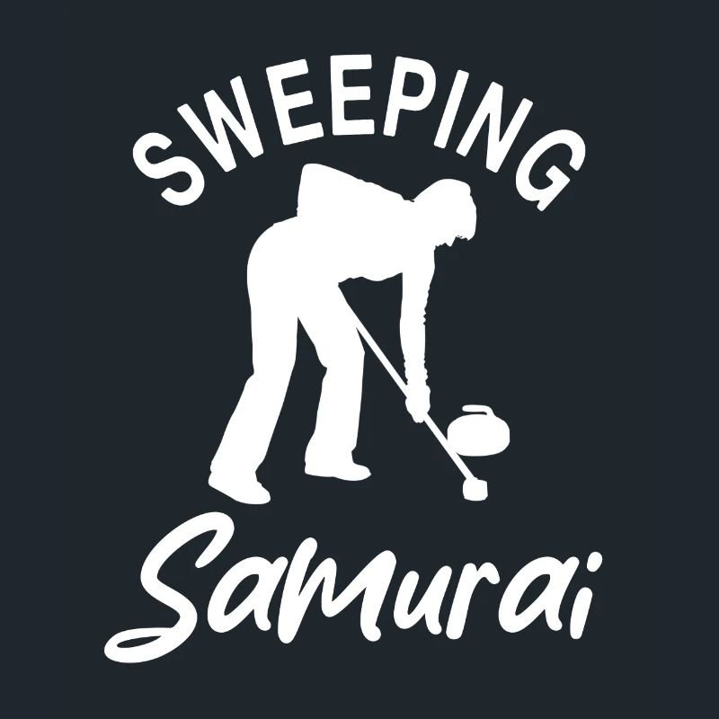 Sweeping Samurai Curling Design