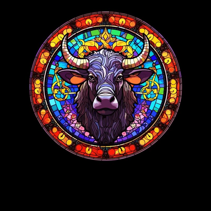 Conception de vache en mosaïque de verre - Art unique de la vache