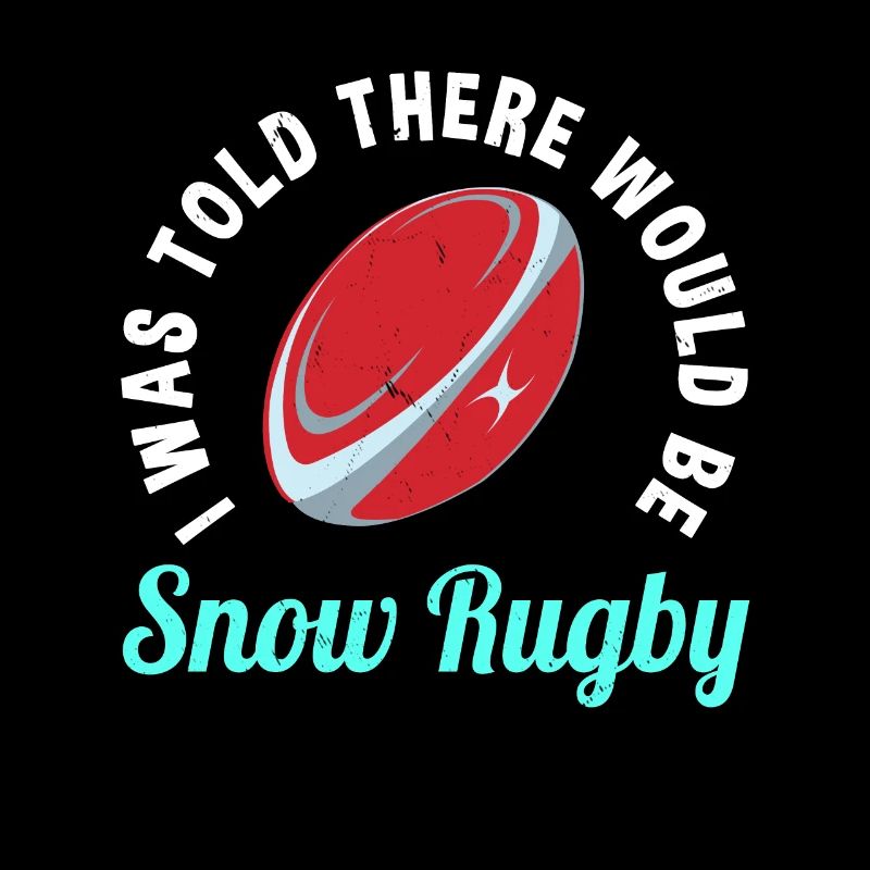 Lustiger Schnee Rugby Spruch