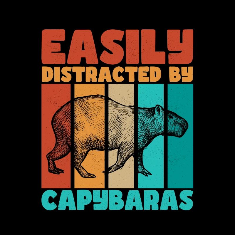 Facilement distrait par Capybaras Capibara Propriétaire Mamm