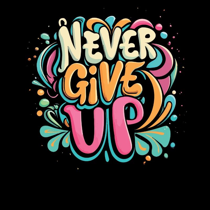 Never Give Up Graffiti