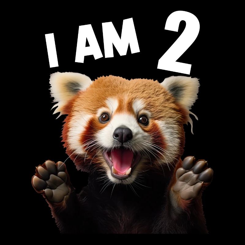2 ans Petit Panda Rouge Pandas 2ème Anniversaire