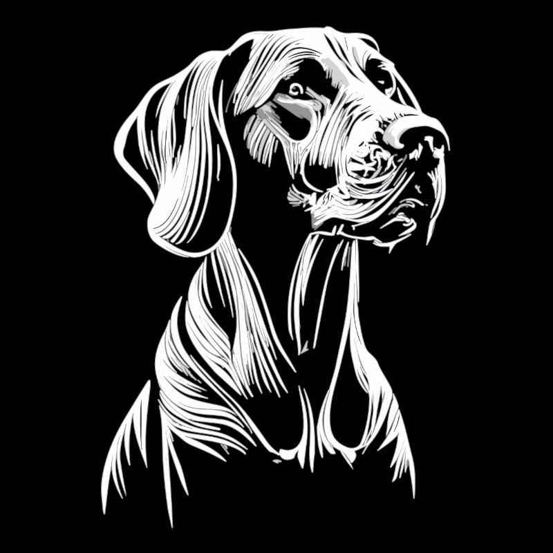 Force douce : Weimaraner en blanc pur