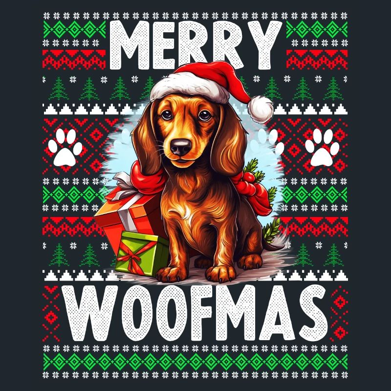 Pull de Noël moche Teckel Chien - Chien Noël