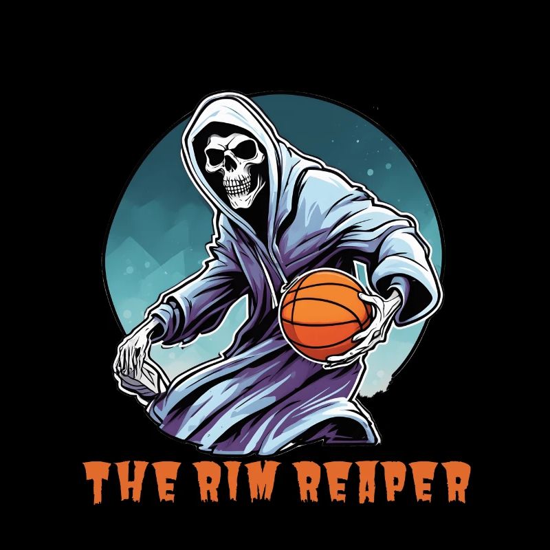 Funny Grim Reaper Playing Basketball