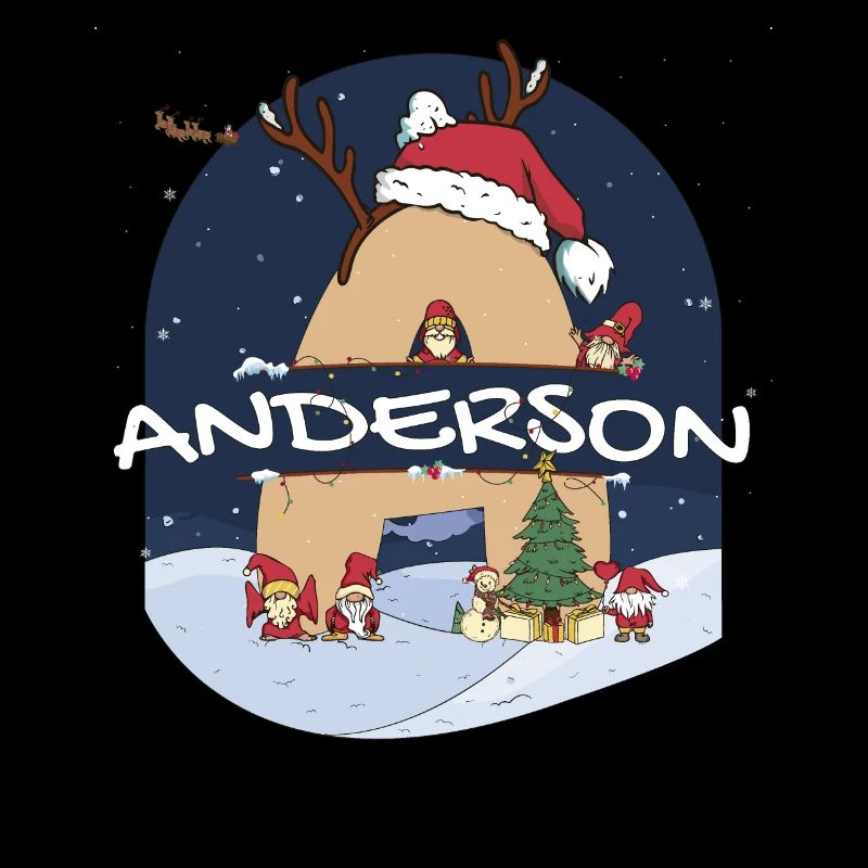 Awesome Anderson Name w Santa Hat dans le thème de Noël