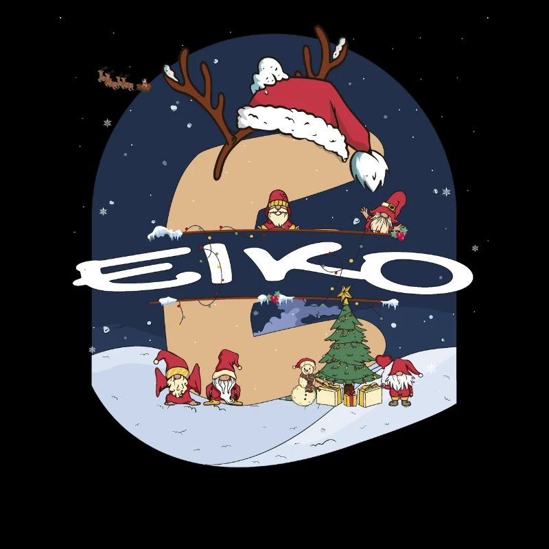 Génial Eiko Nom w Santa Hat dans le thème de Noël