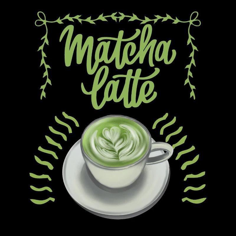 Typographie Matcha Latte, Coupe Matcha, Dicton