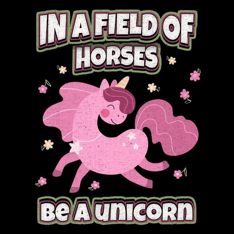 Lustiger Einhorn-Spruch, rosa Einhorn-Unicorn