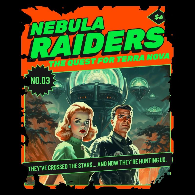 Nebula Raiders, 50er, 1950 Comic, Weltall Weltraum