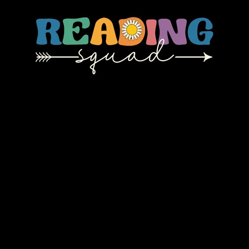 Reading Squad Retro Groovy Funny 100th Day