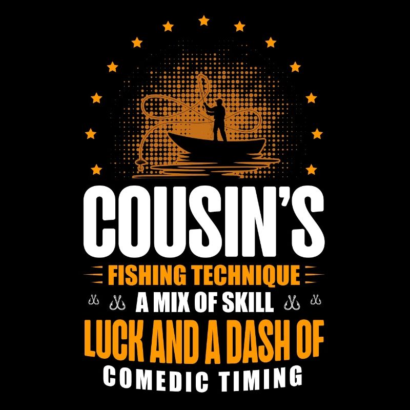 Pêcheur Cousin Pêcheur Cousins Drôle Poisson Perfec