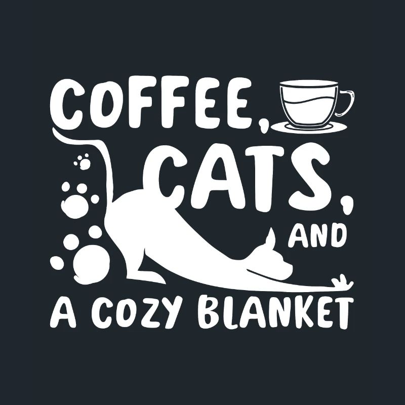 Café, chats et couverture douillette
