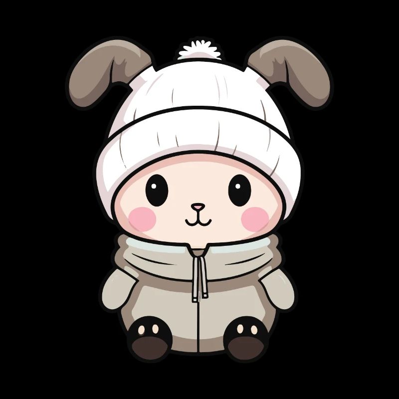 Bande dessinée d’hiver lapin