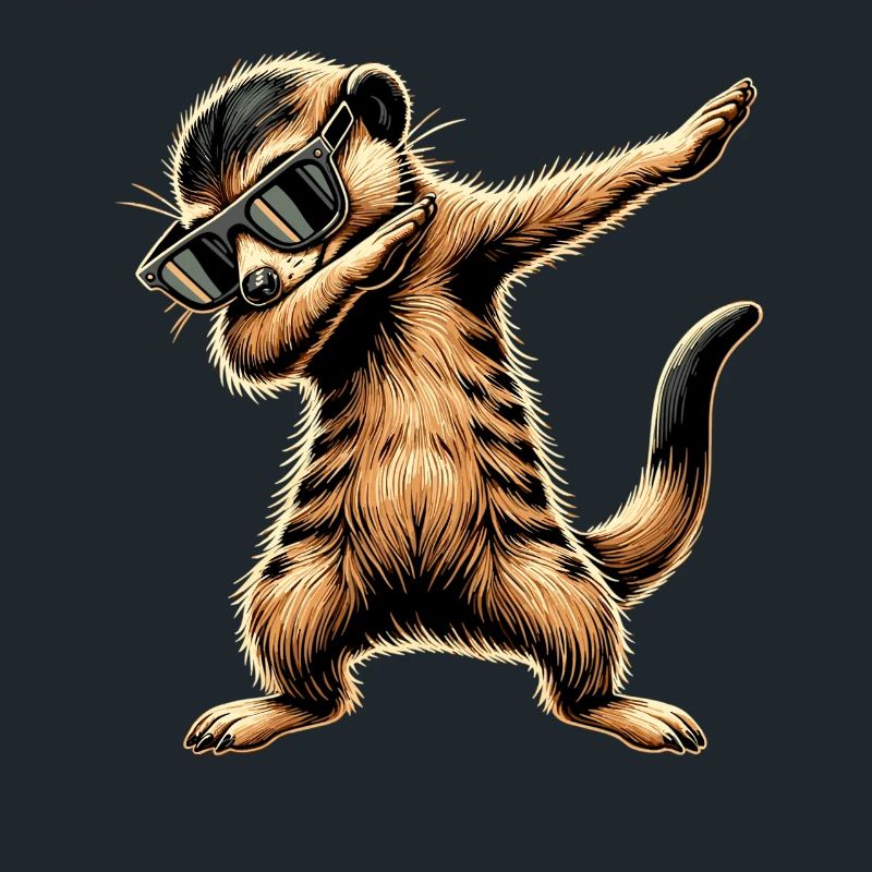 Dabbing Erdmännchen mit Sonnenbrille Cool Erdmännchen