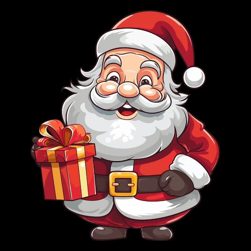 Christmas Santa Claus with beard and hat