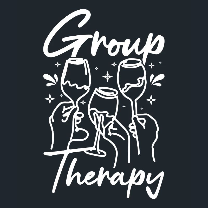 Wine making drinking group therapy