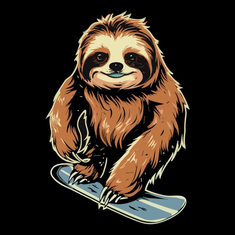 Snowboard Sloth: Coole Abfahrt