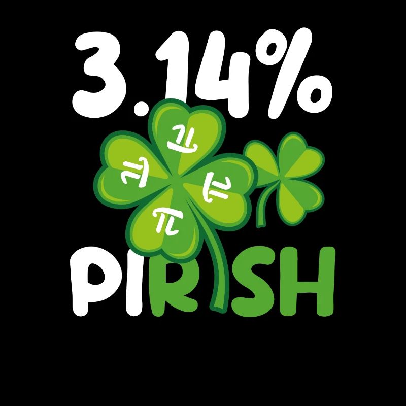 3.14% Pirish Drôle St. Patrick’s Math Geek Pi Day