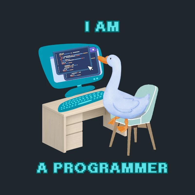 Un canard programmeur, un design amusant pour les programmeurs