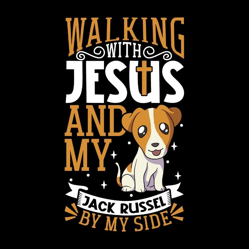 Jésus et chien - Jack Russel Terrier