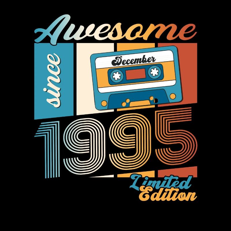 28e anniversaire Cassette décembre Vintage 1995