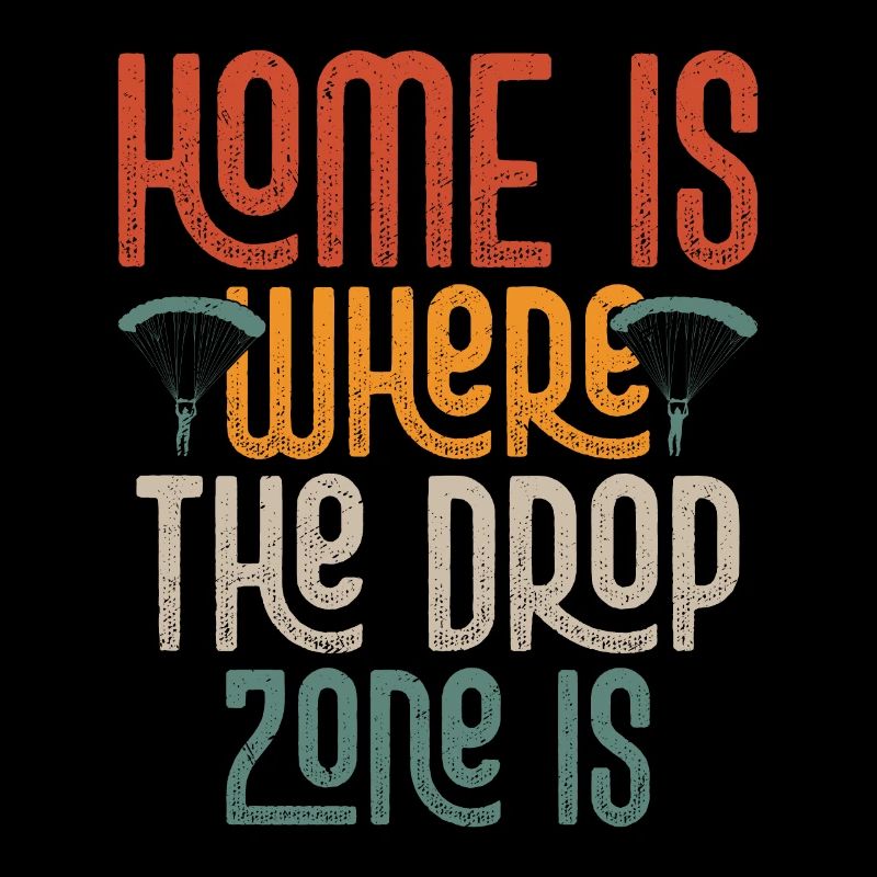 La maison est là où la zone de largage est parachutiste parachute