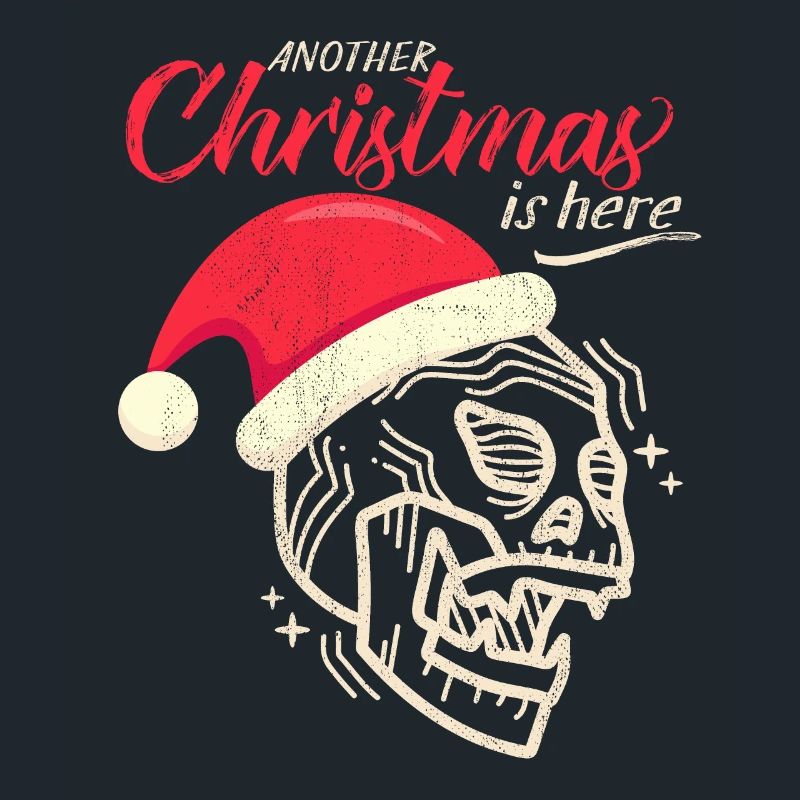 Weihnachten Totenkopf Skull, lustiger Spruch