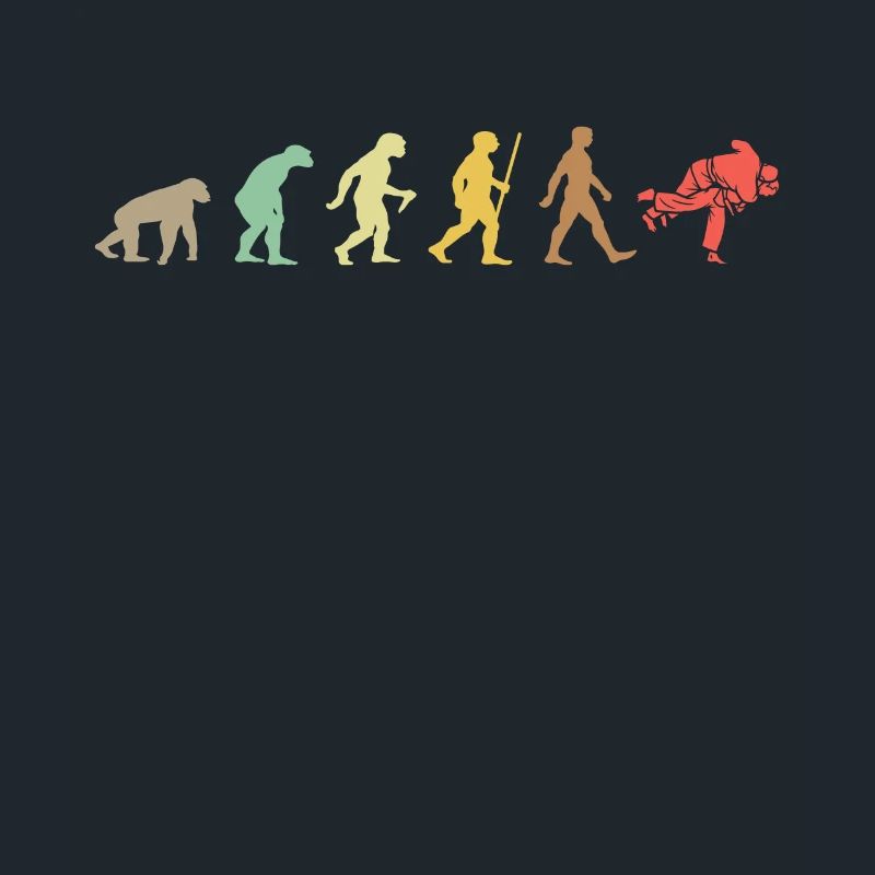 Vintage Judo Retro Kampfkunst Evolution