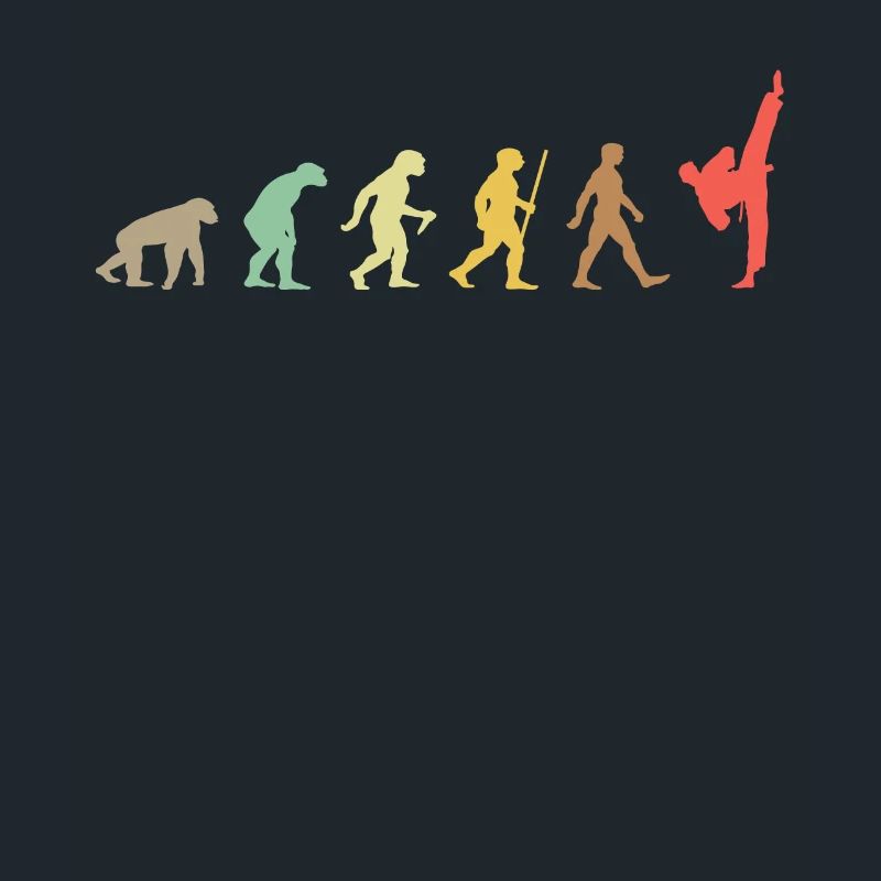 Vintage Karate Retro Kampfkunst Evolution
