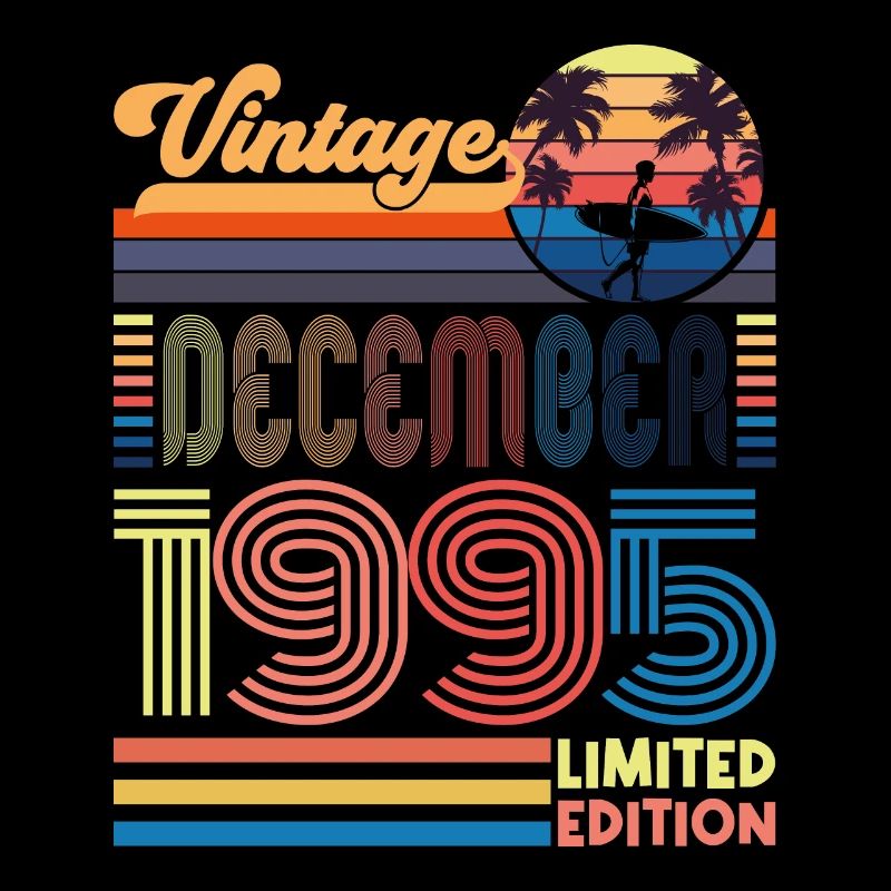 Anniversaire Décembre 1995. Cadeau decembre 1995.