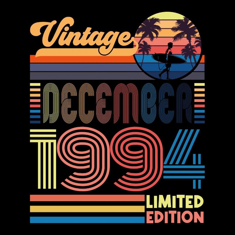 Anniversaire Décembre 1994. Cadeau decembre 1994.