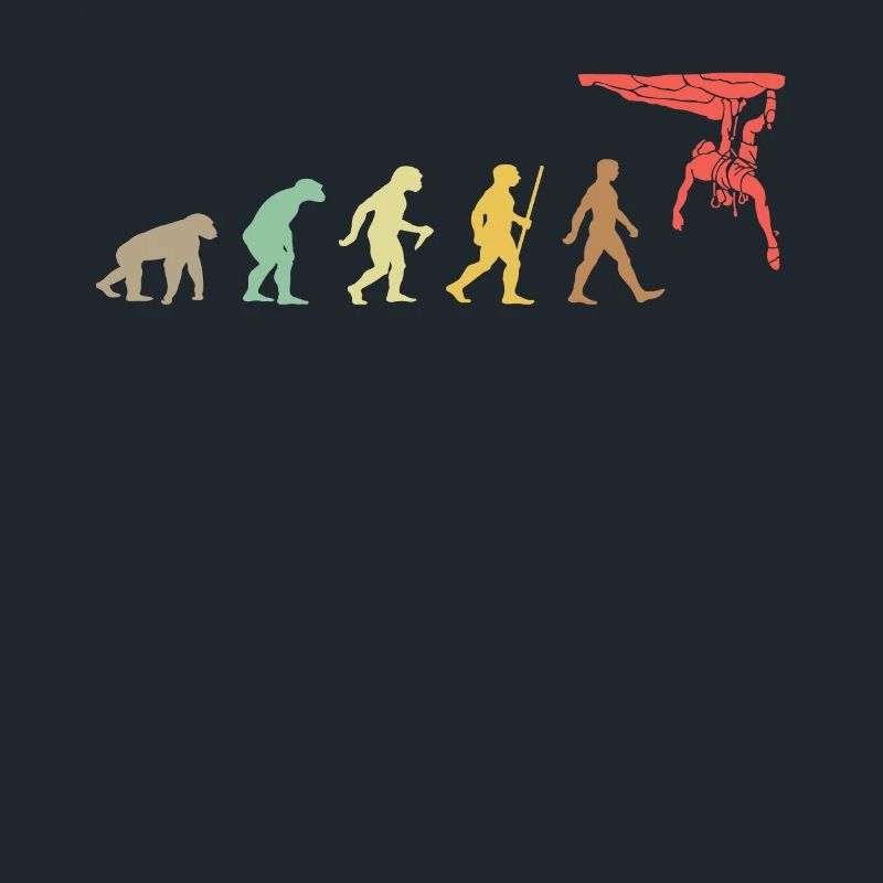Climbing Retro Rock Climbing Evolution Climber