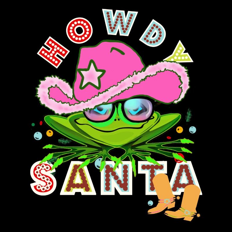 Christmas - Howdy Santa - Red Beanie