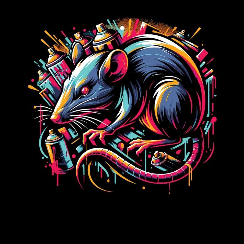 Rat dans la jungle du graffiti : l’art urbain