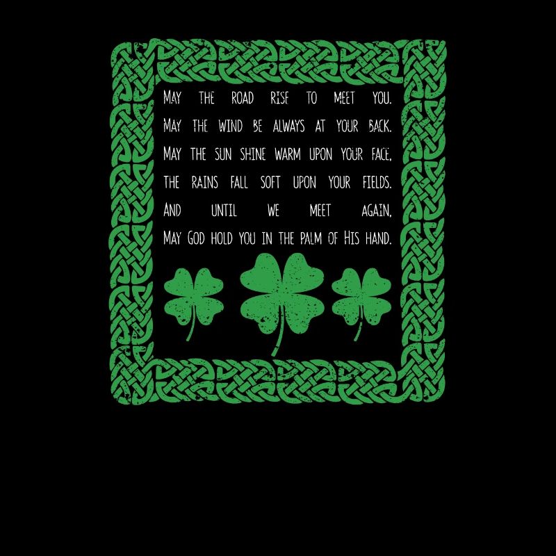 Irish Heritage Blessing Celtic Knot Clover