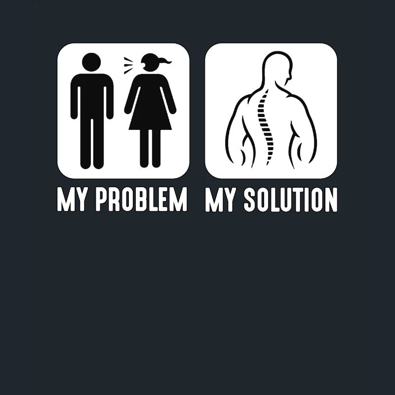 Chiropractor My Problem My Solution Pictogram Dad