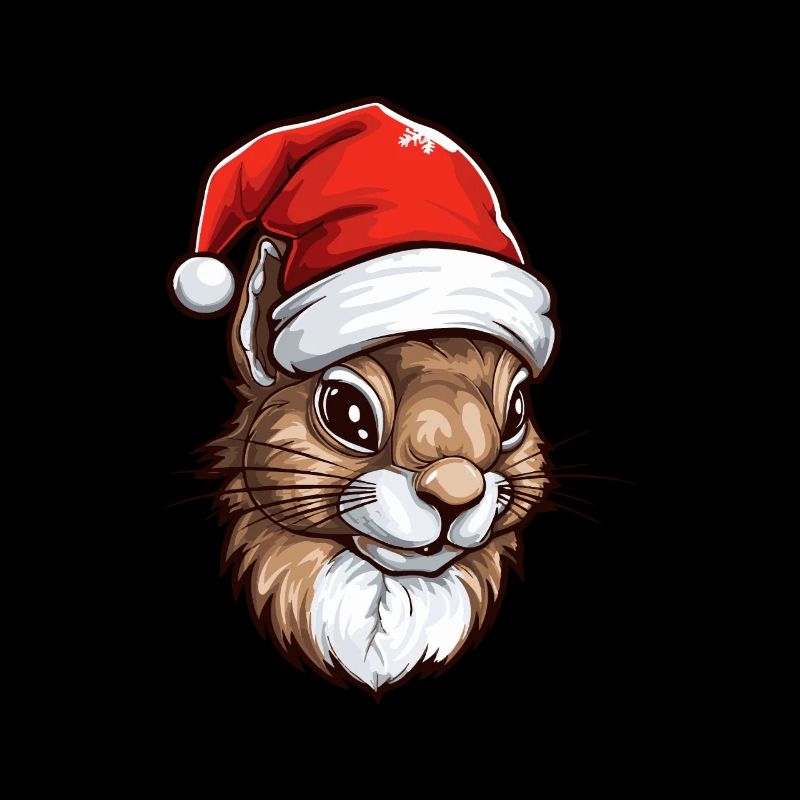 Squirrel Christmas Animal Head