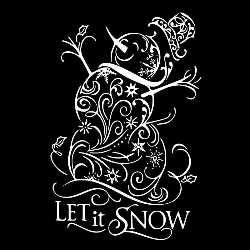Snowman calligraphy
