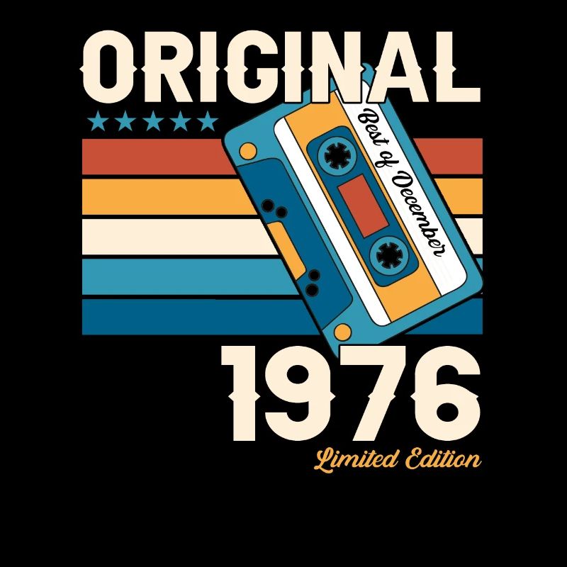 47e anniversaire Cassette décembre Vintage 1976