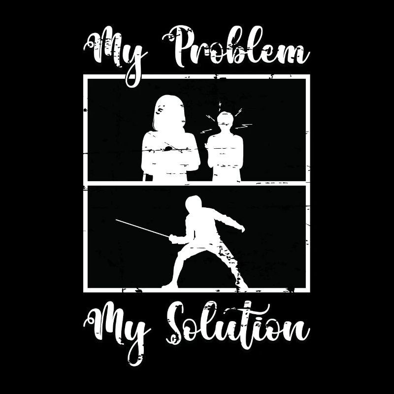 Fencer My Problem My Solution Pictogram Mom Dad