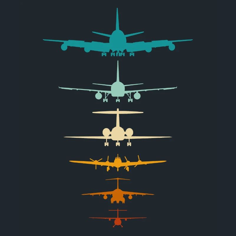 Airplanes Silhouette for Pilot, Flight Instructor