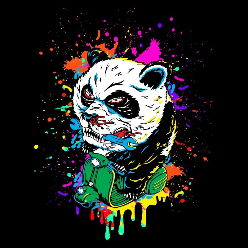 Roller fahrender Panda