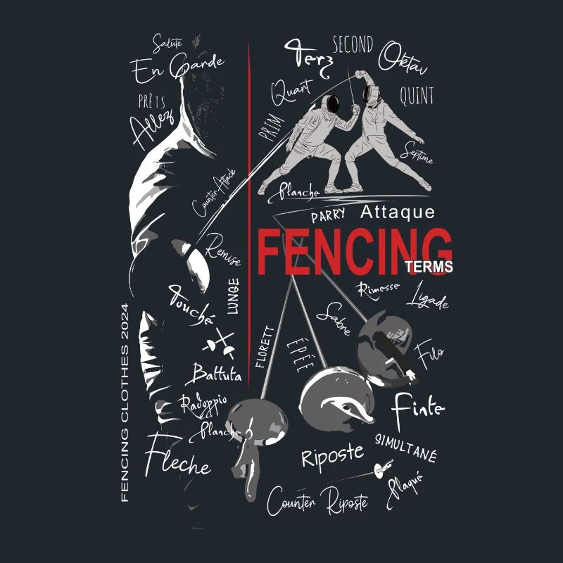 Fechten Begriffe Training Geschenk