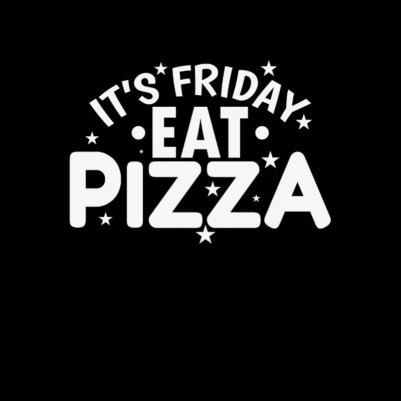 It’s Friday Eat Pizza Salami und Käse