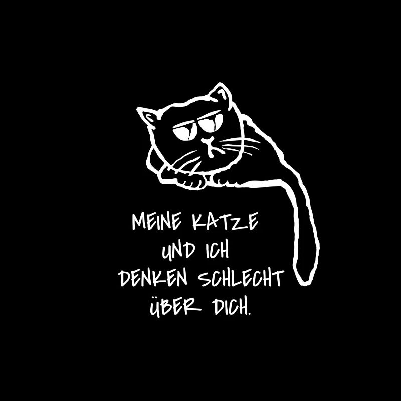 faule Katze Spruch Katzenfreund Geschenk Idee