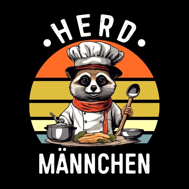Herdmännchen mit Kochmütze Erdmännchen T-Shirt