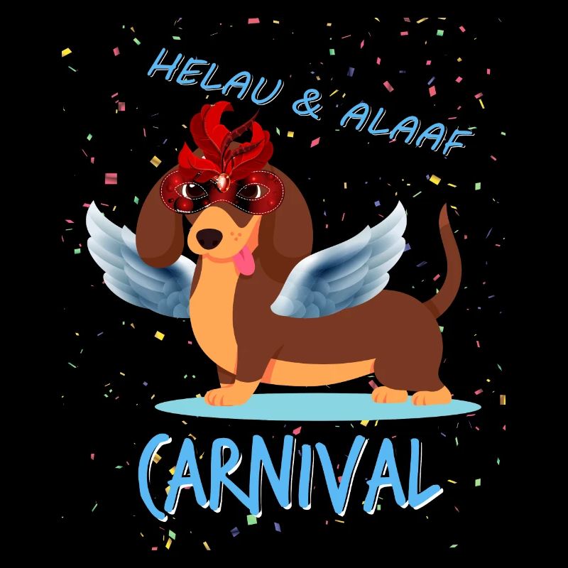 Dackel, Karneval, Fasching, Helau, Alaaf, Engel